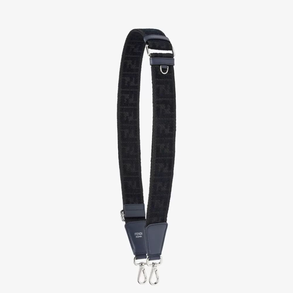 Tracolle E Accessori Per Borse>Fendi Tracolla In Nastro Blu