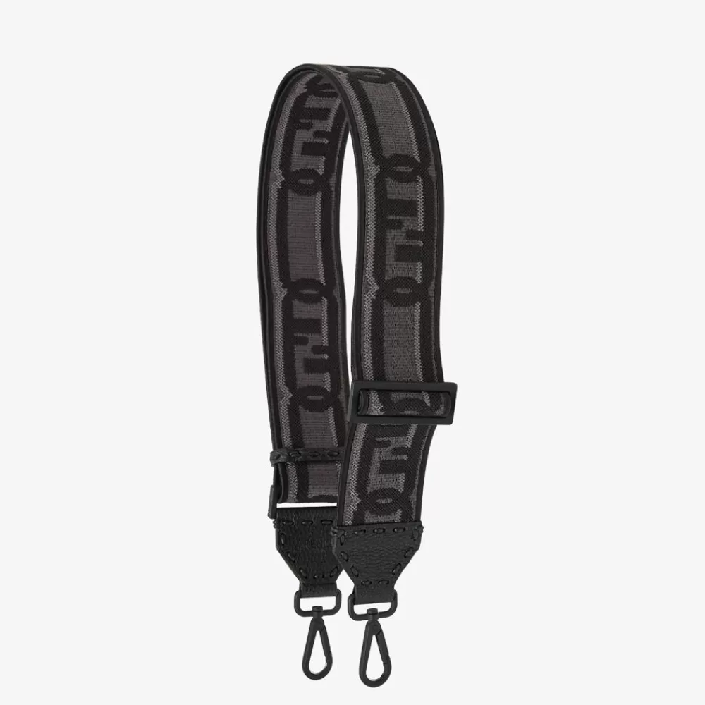 Portachiavi E Accessori Per Borse>Fendi Tracolla In Nastro Grigio
