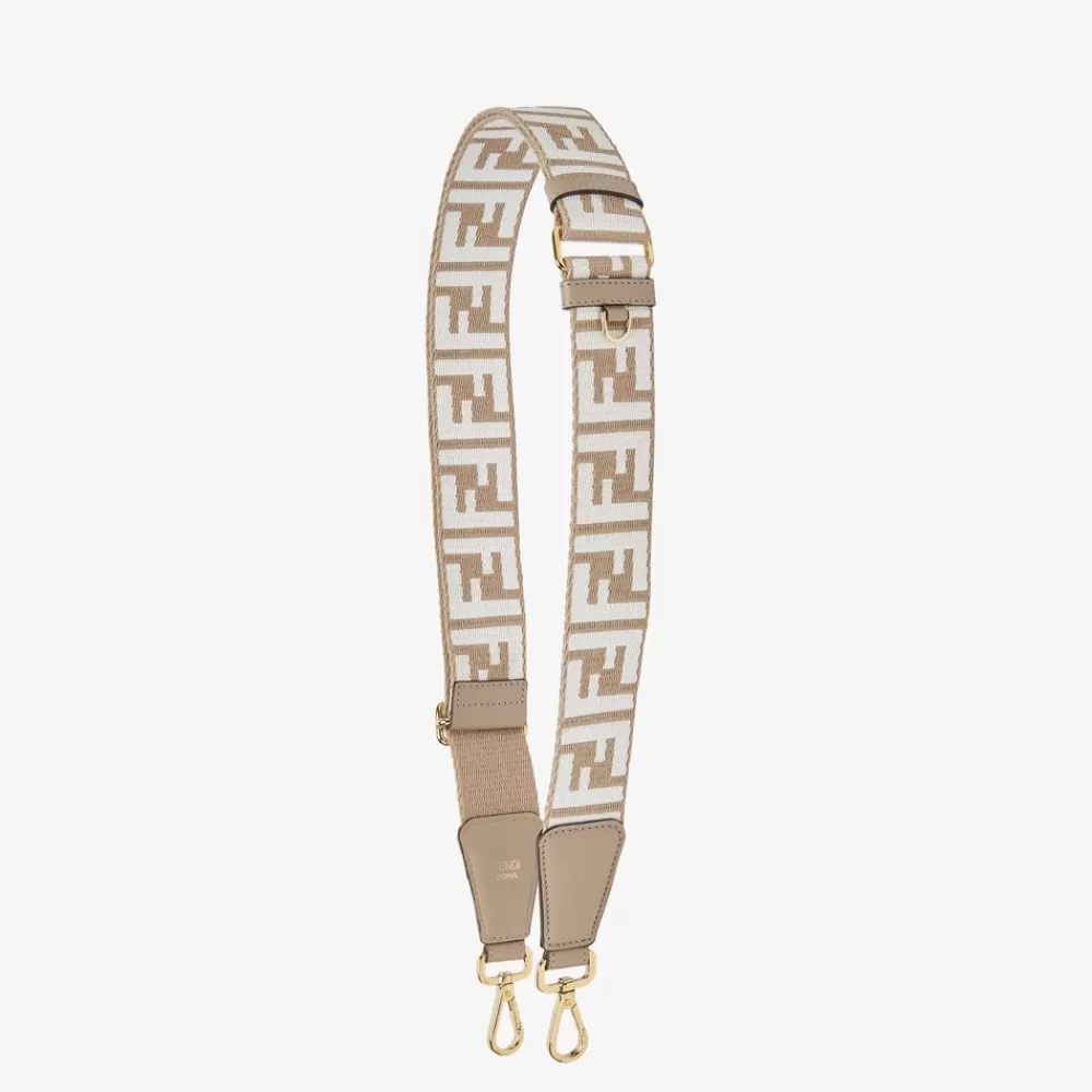 Tracolle E Accessori Per Borse>Fendi Tracolla In Nastro Jacquard Ff Multicolor