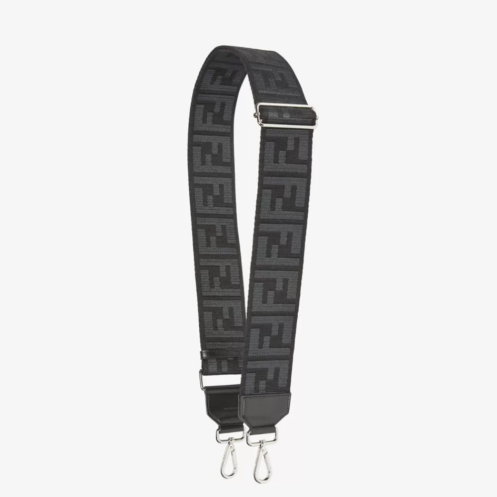 Portachiavi E Accessori Per Borse>Fendi Tracolla In Nastro Nero