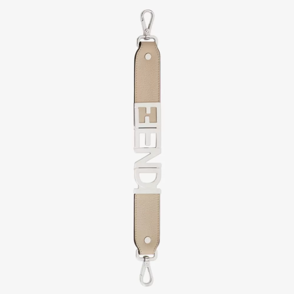 Portachiavi E Accessori Per Borse>Fendi Tracolla In Pelle Beige