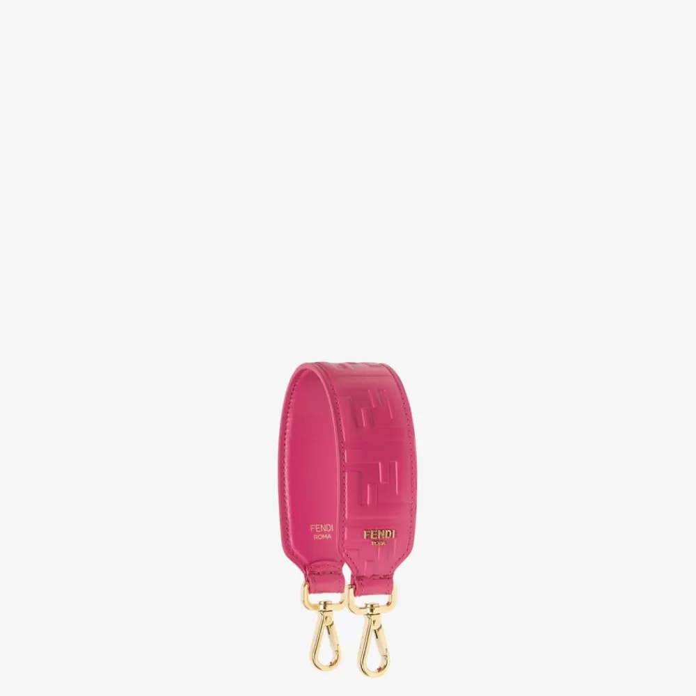 Tracolle E Accessori Per Borse>Fendi Tracolla In Pelle Fucsia
