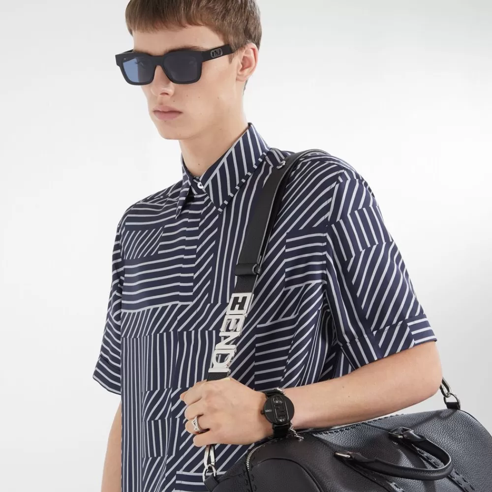 Portachiavi E Accessori Per Borse>Fendi Tracolla In Pelle Nera