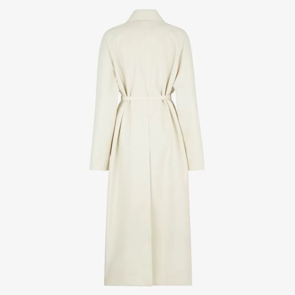 Cappotti E Capispalla>Fendi Trench In Tessuto Bianco