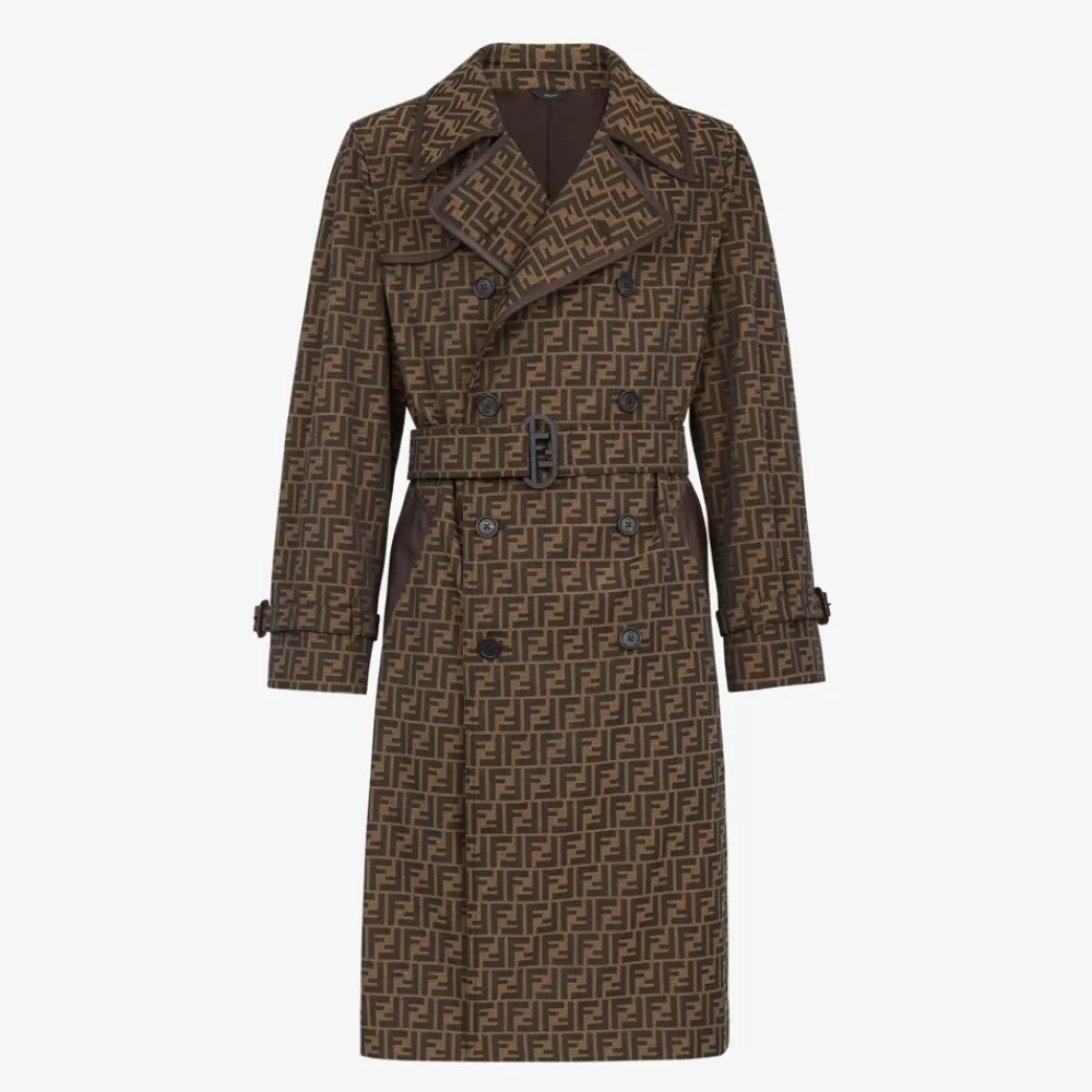 Cappotti E Capispalla>Fendi Trench In Tessuto Jacquard Ff