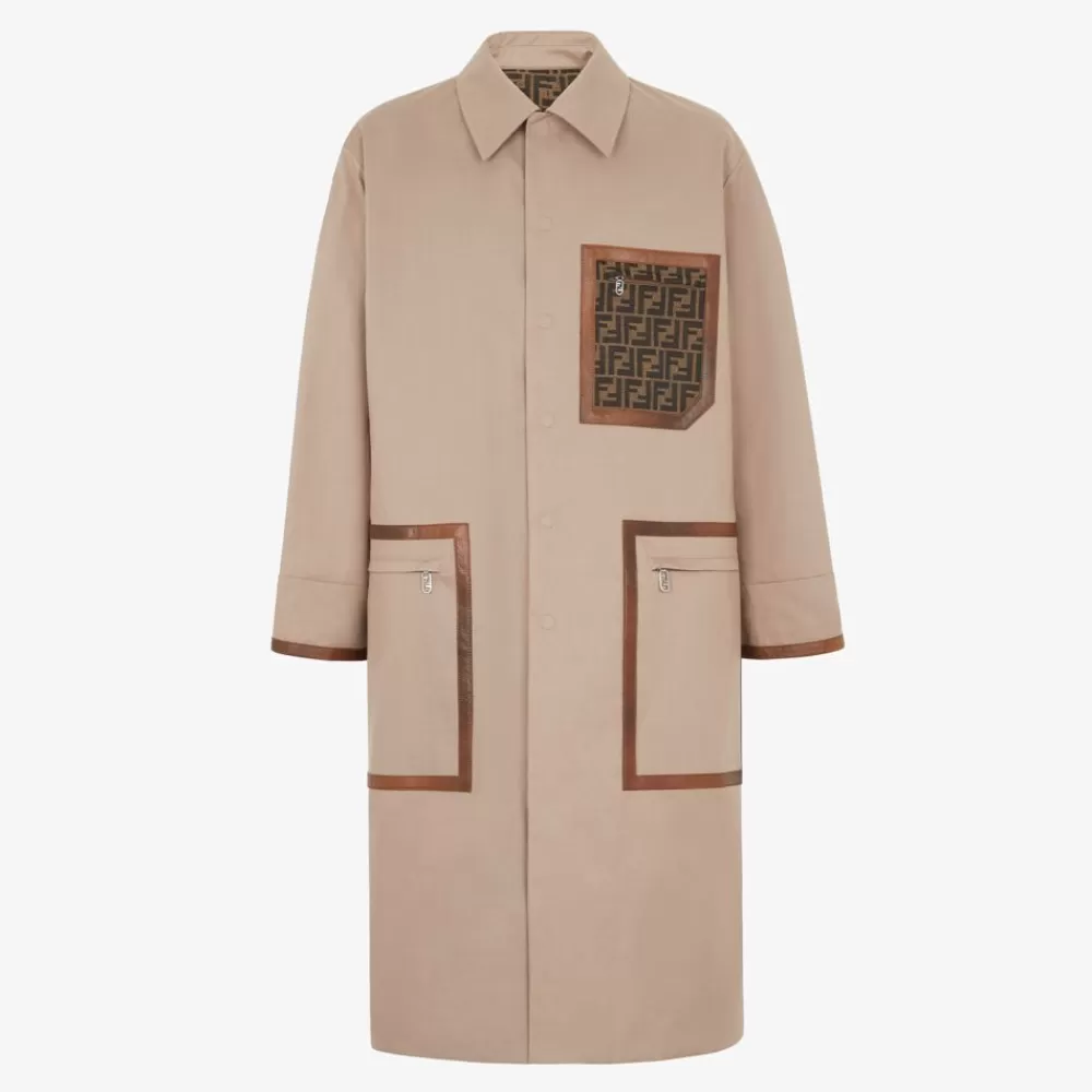 Cappotti E Capispalla>Fendi Trench In Tessuto Marrone