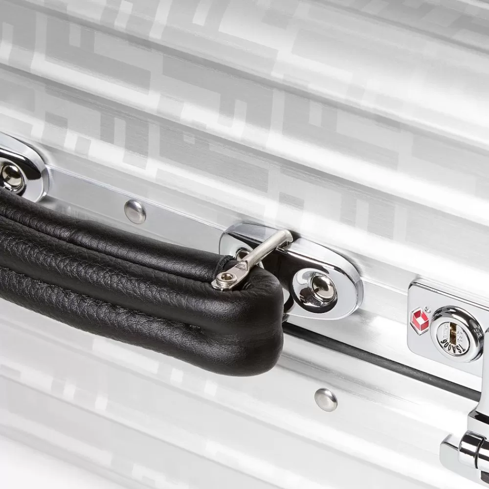 Borse Da Viaggio>Fendi Trolley In Alluminio Con Dettagli In Pelle