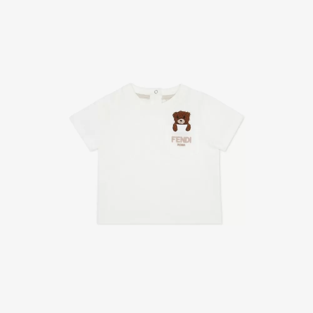 Bambina>Fendi T-Shirt Baby In Jersey Bianco
