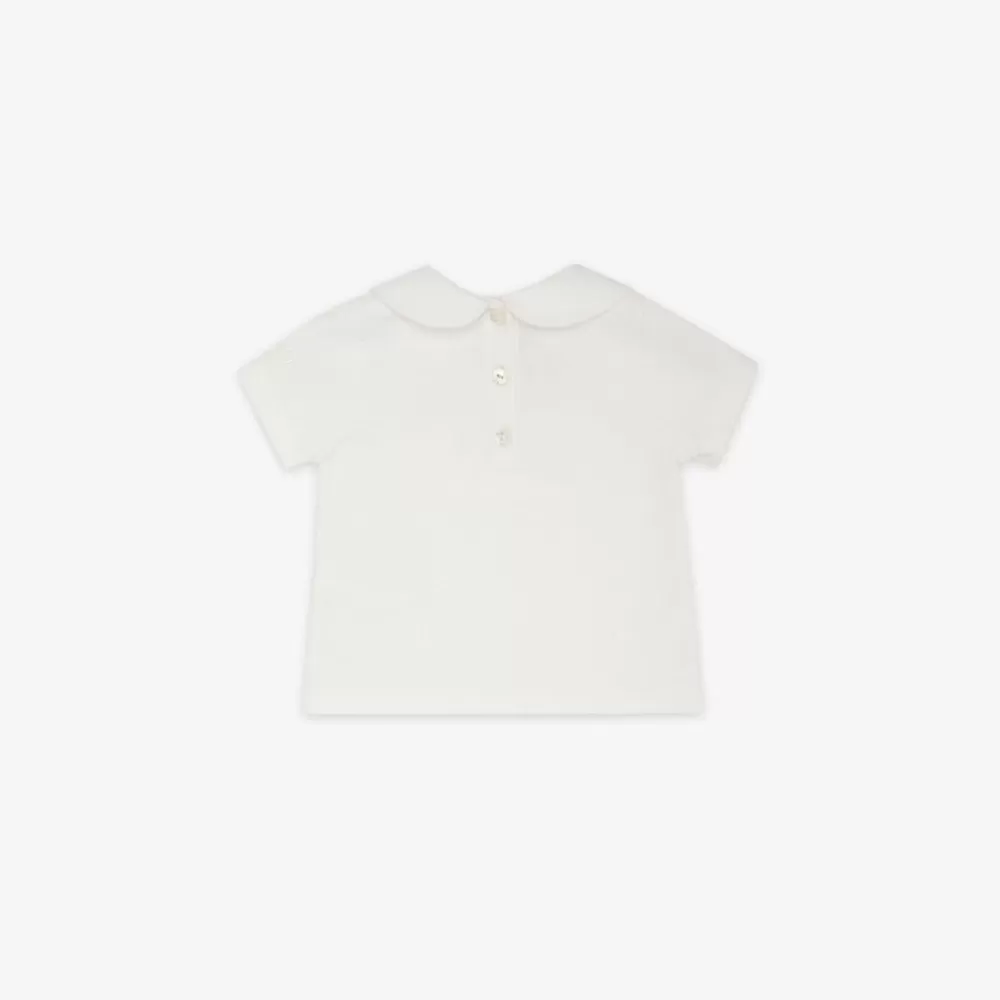 Bambina>Fendi T-Shirt Baby In Jersey Bianco E Ricamo