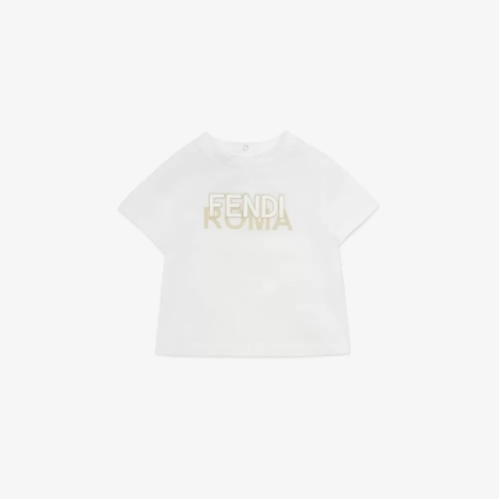 Bambina>Fendi T-Shirt Baby In Jersey Con Ricamo
