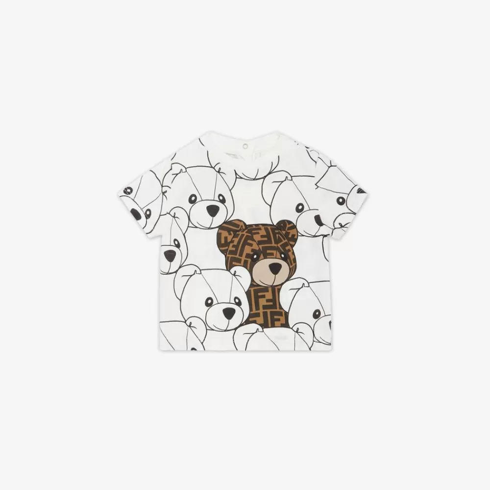 Bambina>Fendi T-Shirt Baby In Jersey Con Stampa Multicolor