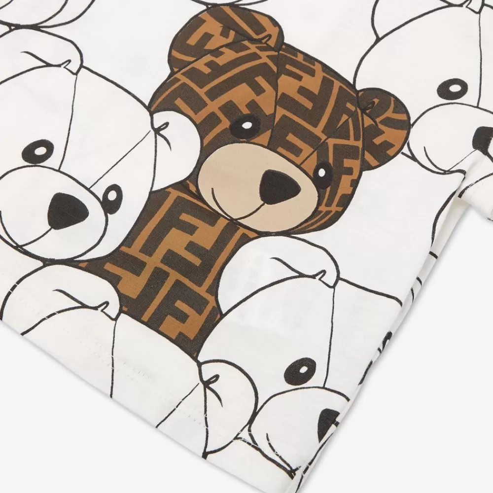 Bambina>Fendi T-Shirt Baby In Jersey Con Stampa Multicolor