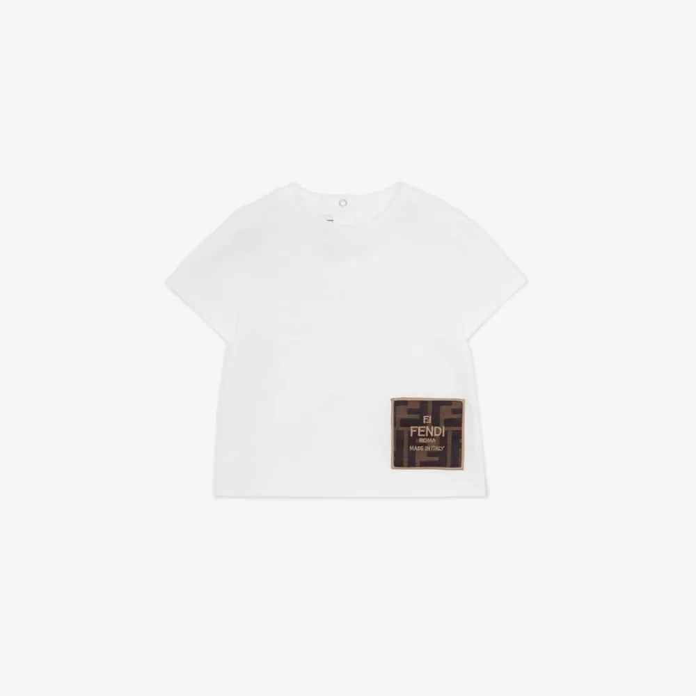 Bambina>Fendi T-Shirt Baby In Jersey Con Taschina