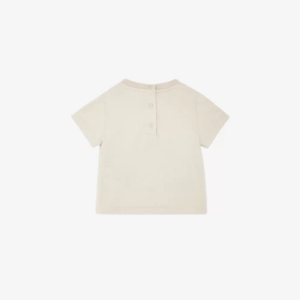 Bambina>Fendi T-Shirt Roma In Jersey Beige