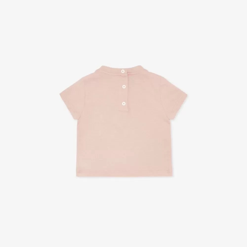 Bambina>Fendi T-Shirt Roma In Jersey Rosa