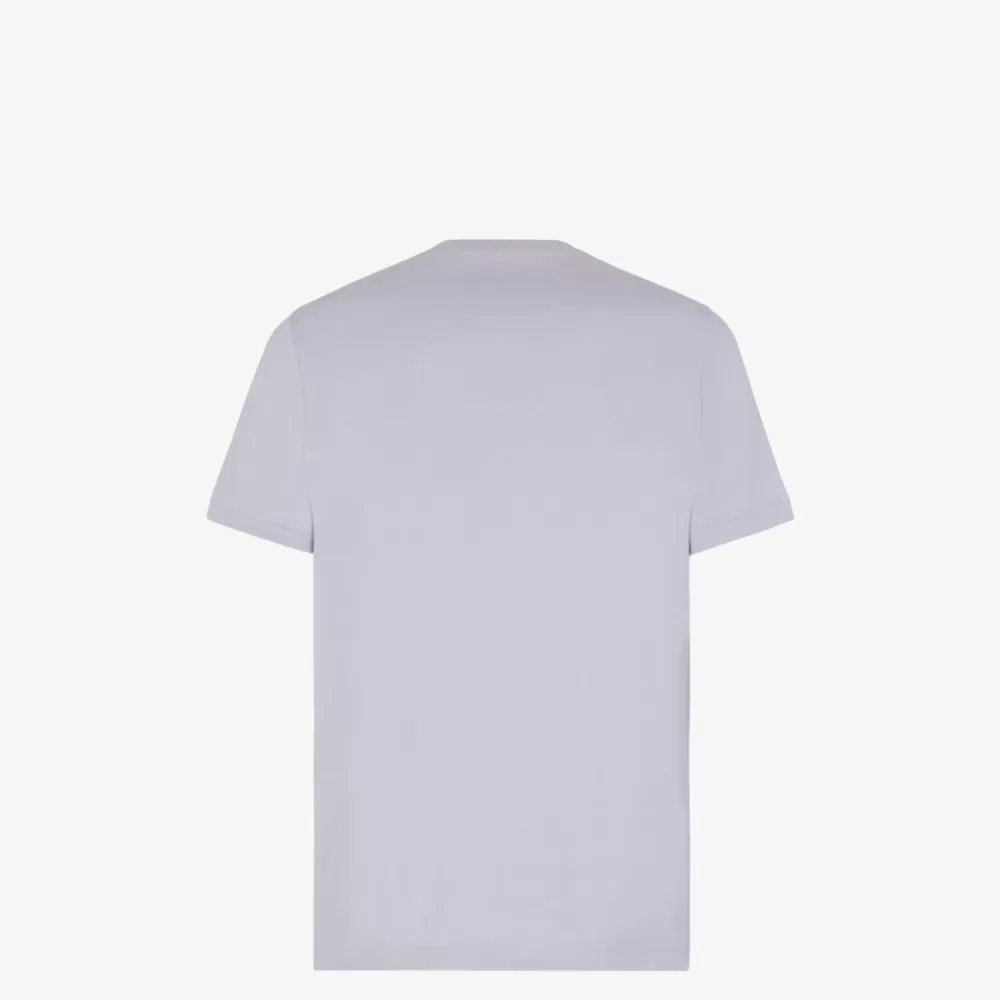 T-Shirt E Polo>Fendi T-Shirt In Jersey Lilla