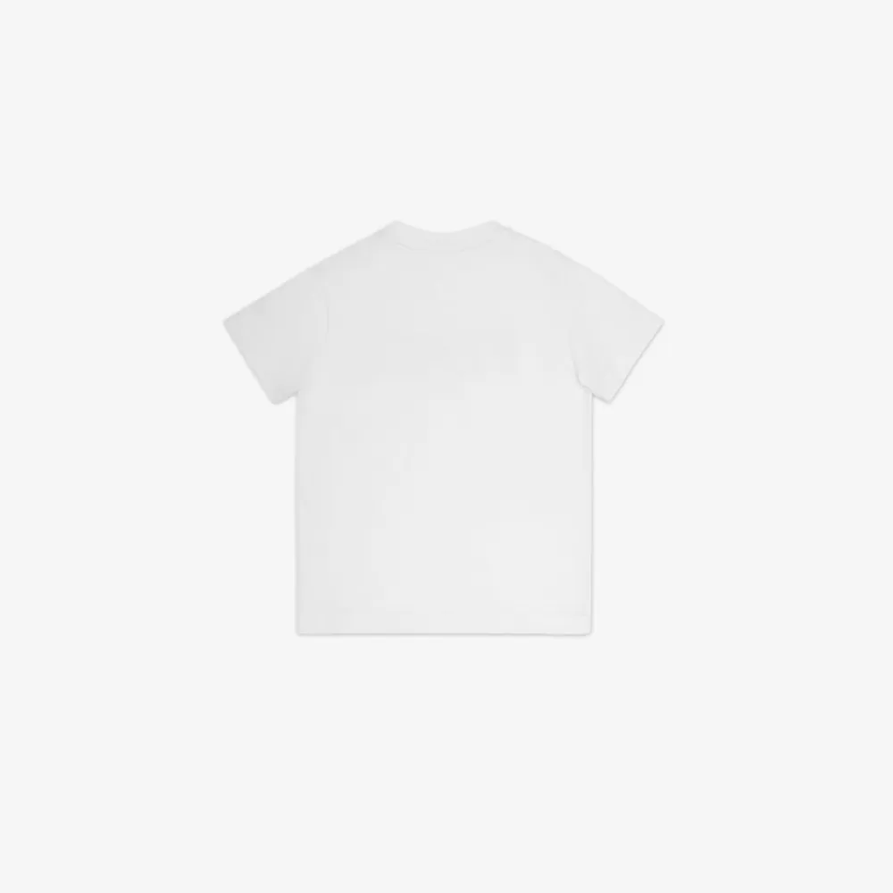 Abbigliamento>Fendi T-Shirt Junior In Jersey E Tulle Con Ricamo