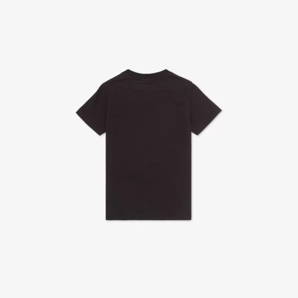 Abbigliamento>Fendi T-Shirt Junior In Jersey Nero E Multicolor