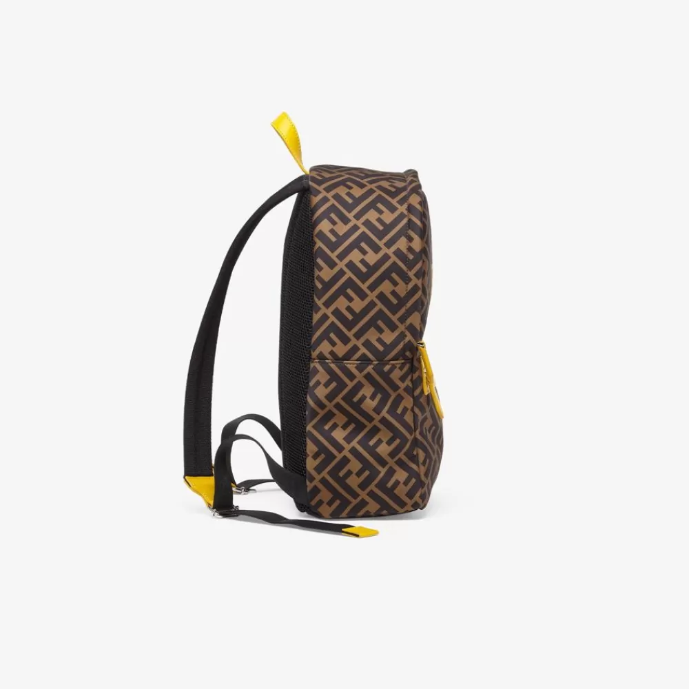 Accessori>Fendi Zaino In Nylon Ff Con Stampa Roma